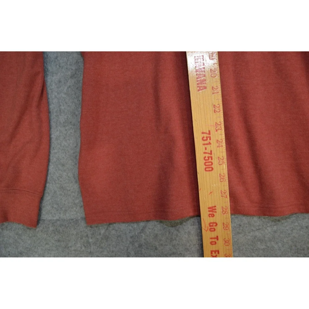 The Normal Brand Sweater‎ Mens Large Red Quarter Zip Mock Neck Long Sleeve